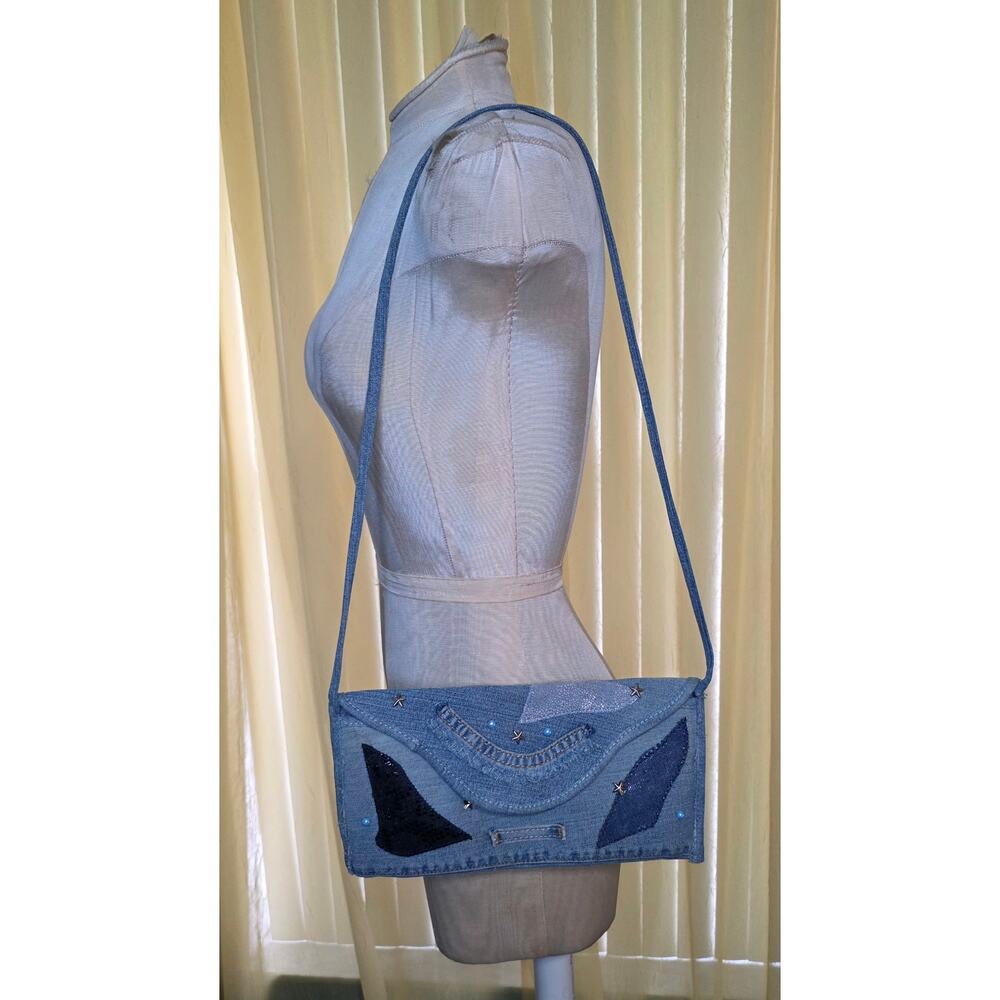 Luis‎ Alexander Leather USA Leather and Denim Purse